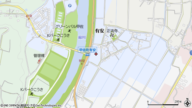 〒861-4605 熊本県上益城郡甲佐町有安の地図