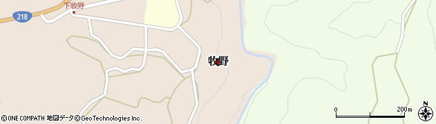 熊本県山都町（上益城郡）牧野周辺の地図