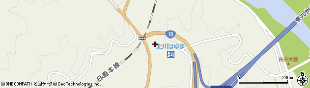 道の駅北川はゆま周辺の地図
