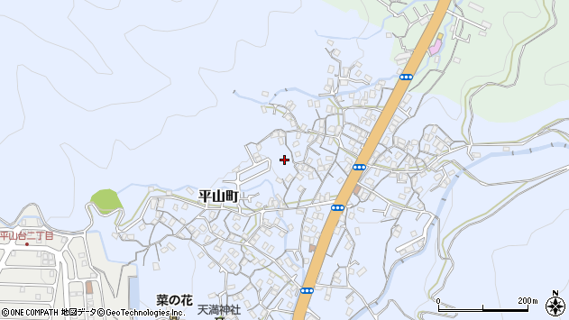 〒850-0995 長崎県長崎市平山町の地図