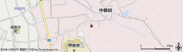 熊本県上益城郡甲佐町中横田640周辺の地図