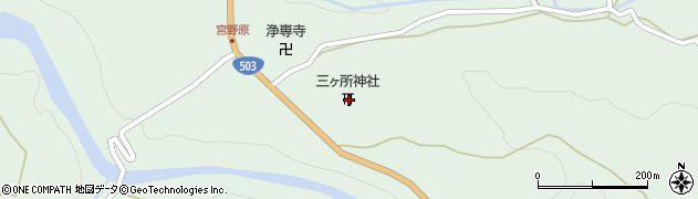 宮崎県西臼杵郡五ヶ瀬町三ヶ所8736周辺の地図