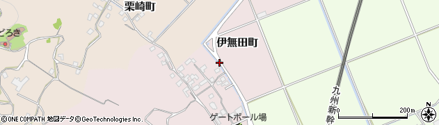 熊本県宇土市伊無田町周辺の地図