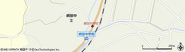 網田中学校下周辺の地図