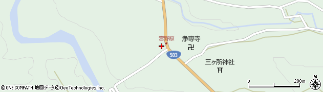 宮崎県西臼杵郡五ヶ瀬町三ヶ所8512周辺の地図