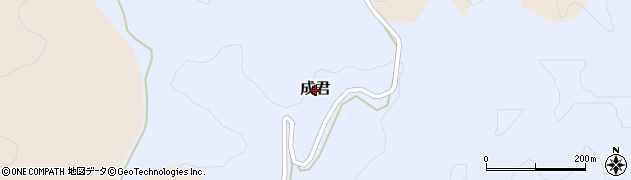 熊本県山都町（上益城郡）成君周辺の地図