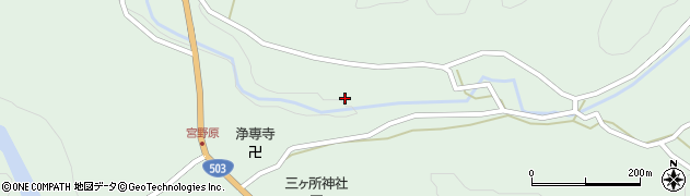 宮崎県五ヶ瀬町（西臼杵郡）三ヶ所周辺の地図