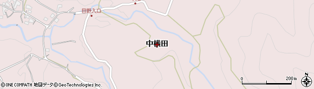 熊本県甲佐町（上益城郡）中横田周辺の地図