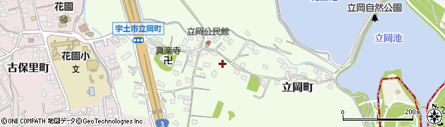 熊本県宇土市立岡町周辺の地図
