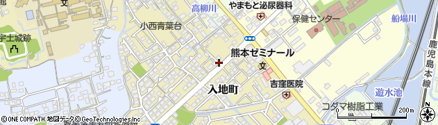 熊本県宇土市入地町周辺の地図