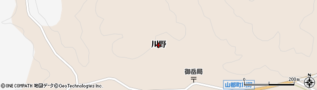熊本県山都町（上益城郡）川野周辺の地図
