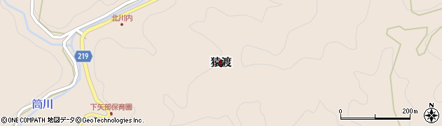 熊本県山都町（上益城郡）猿渡周辺の地図