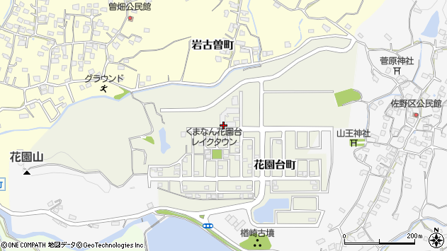 〒869-0410 熊本県宇土市花園台町の地図