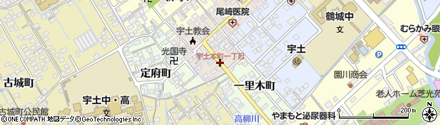 宇土本町一丁目周辺の地図