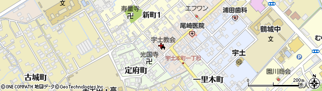 日本福音ルーテル宇土教会周辺の地図
