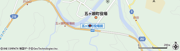 五ヶ瀬町役場　建設課周辺の地図