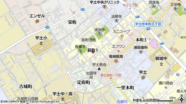 〒869-0444 熊本県宇土市新町の地図