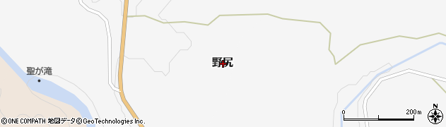 熊本県上益城郡山都町野尻周辺の地図