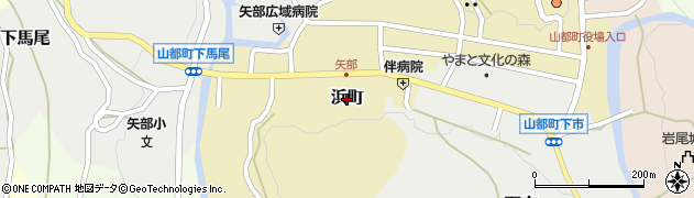 熊本県山都町（上益城郡）浜町周辺の地図