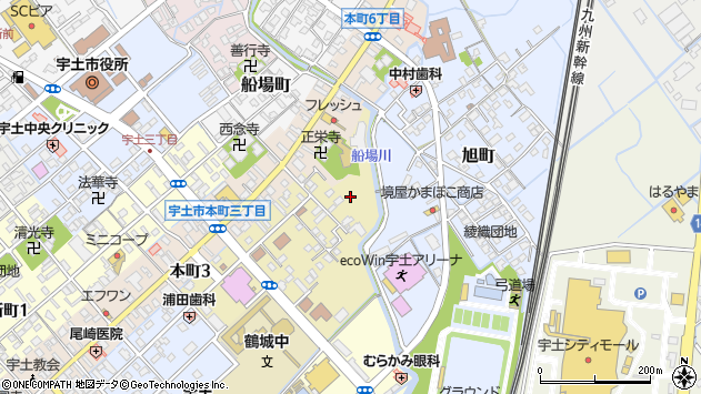 〒869-0433 熊本県宇土市新小路町の地図
