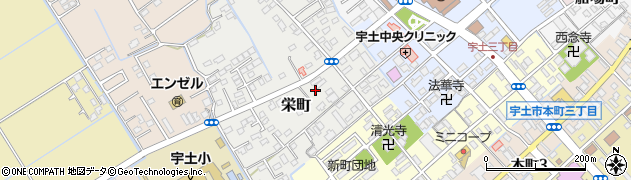 熊本県宇土市栄町周辺の地図