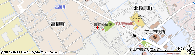 熊本県宇土市高柳町周辺の地図