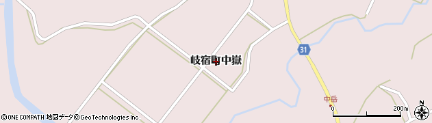 長崎県五島市岐宿町中嶽周辺の地図