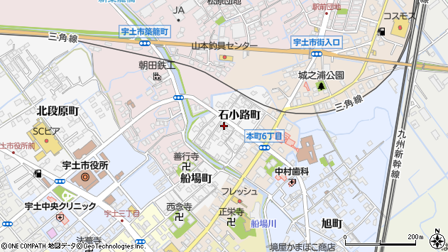 〒869-0441 熊本県宇土市石小路町の地図