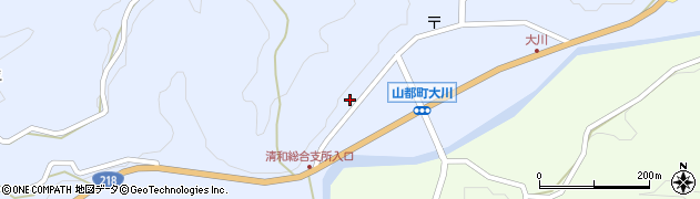 熊本県上益城郡山都町大平周辺の地図
