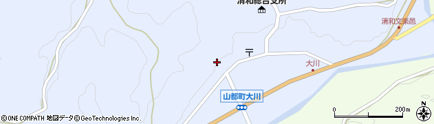 熊本県上益城郡山都町大平1701周辺の地図