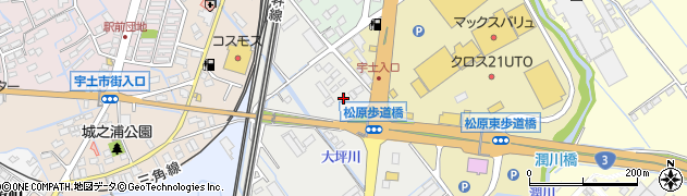 メガネのヨネザワ　宇土松原交差店周辺の地図