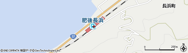 肥後長浜駅周辺の地図