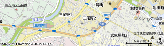 長崎県五島市三尾野周辺の地図