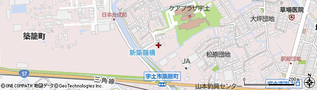 熊本県宇土市築籠町81周辺の地図
