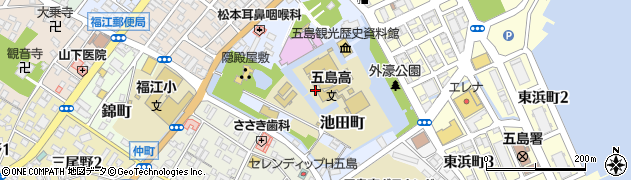 長崎県立五島高等学校　全日制進路指導室周辺の地図