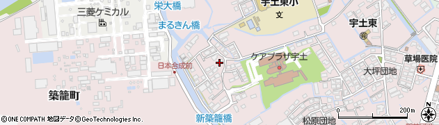 熊本県宇土市築籠町64周辺の地図
