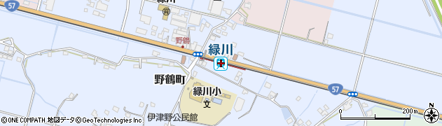 熊本県宇土市周辺の地図