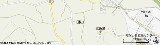 熊本県甲佐町（上益城郡）田口周辺の地図