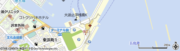 九州商船株式会社　福江予約・発券周辺の地図