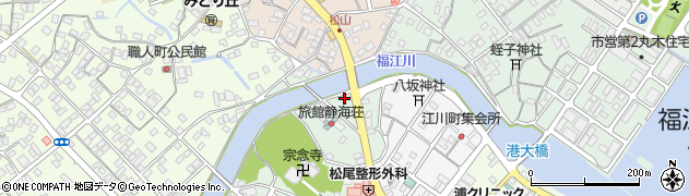 長崎県五島市福江町周辺の地図