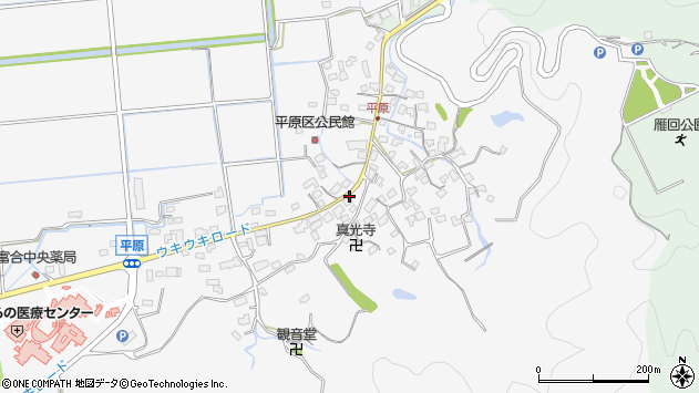 〒861-4154 熊本県熊本市南区富合町平原の地図