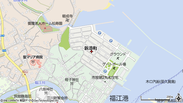 〒853-0063 長崎県五島市新港町の地図