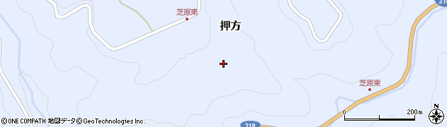 宮崎県高千穂町（西臼杵郡）押方周辺の地図