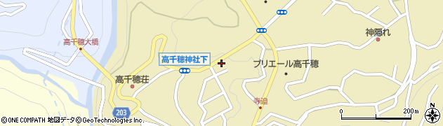 月の友高千穂店周辺の地図