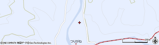 宮崎県日之影町（西臼杵郡）七折（鹿川）周辺の地図