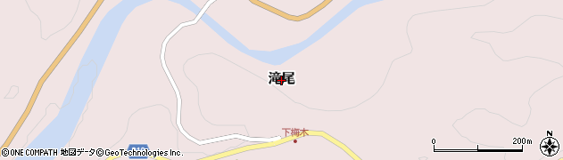 熊本県御船町（上益城郡）滝尾周辺の地図