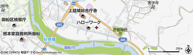熊本県御船町（上益城郡）中辺田見周辺の地図