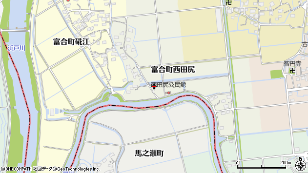 〒861-4164 熊本県熊本市南区富合町西田尻の地図
