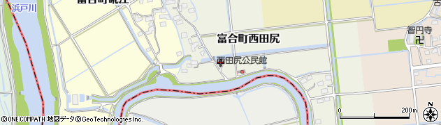 熊本県熊本市南区富合町西田尻周辺の地図