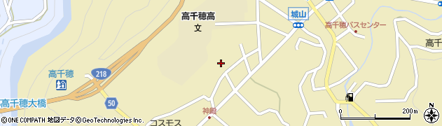 宮崎北部森林管理署高千穂森林事務所周辺の地図
